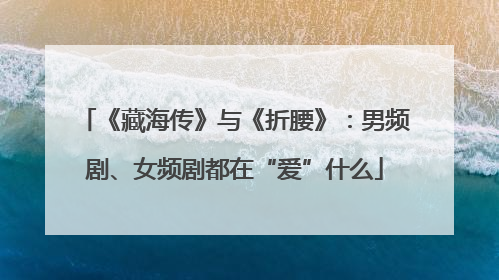 《藏海传》与《折腰》：男频剧、女频剧都在“爱”什么