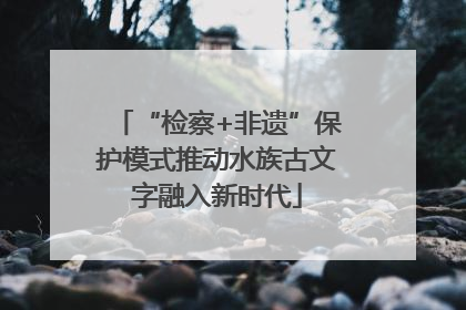 “检察+非遗”保护模式推动水族古文字融入新时代
