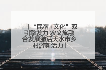 “民宿+文化”双引擎发力 农文旅融合发展激活天水市乡村游新活力