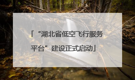 “湖北省低空飞行服务平台”建设正式启动