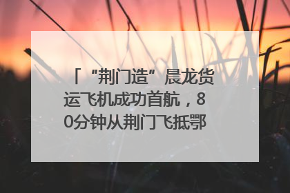 “荆门造”晨龙货运飞机成功首航，80分钟从荆门飞抵鄂州花湖机场