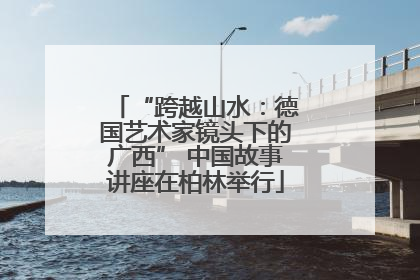 “跨越山水：德国艺术家镜头下的广西” 中国故事讲座在柏林举行