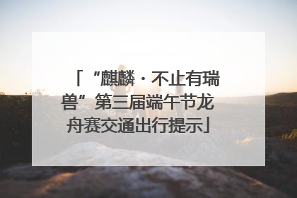“麒麟・不止有瑞兽”第三届端午节龙舟赛交通出行提示