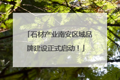 石材产业南安区域品牌建设正式启动！