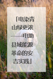 电染青山绿更浓——电助县域能源革命的安吉实践