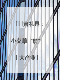 甘肃礼县：小艾草“链”上大产业
