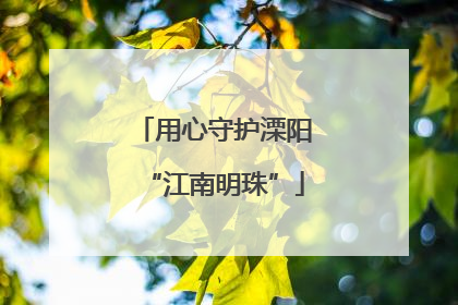 用心守护溧阳“江南明珠”