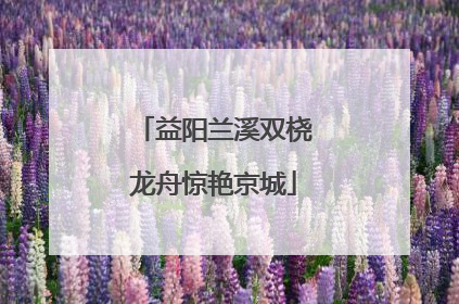 益阳兰溪双桡龙舟惊艳京城