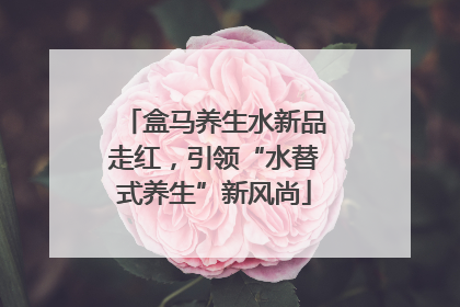 盒马养生水新品走红，引领“水替式养生”新风尚