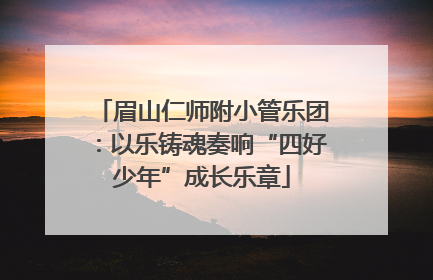眉山仁师附小管乐团：以乐铸魂奏响“四好少年”成长乐章