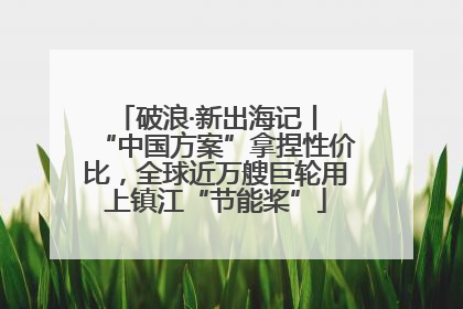 破浪·新出海记丨 “中国方案”拿捏性价比，全球近万艘巨轮用上镇江“节能桨”