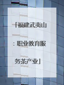 福建武夷山：职业教育服务茶产业