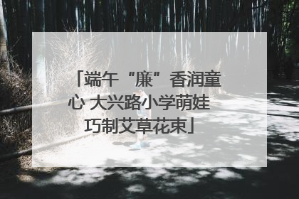 端午“廉”香润童心 大兴路小学萌娃巧制艾草花束