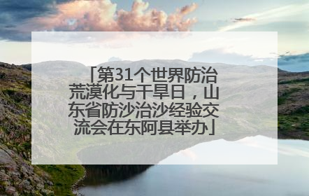 第31个世界防治荒漠化与干旱日，山东省防沙治沙经验交流会在东阿县举办