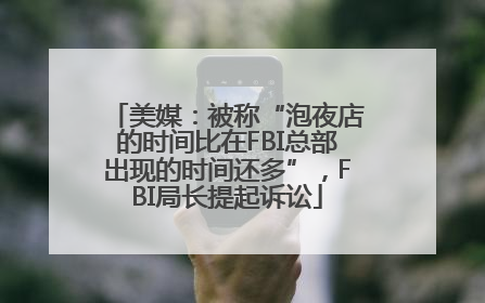 美媒：被称“泡夜店的时间比在FBI总部出现的时间还多”，FBI局长提起诉讼