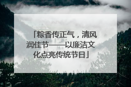 粽香传正气，清风润佳节——以廉洁文化点亮传统节日
