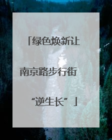 绿色焕新让南京路步行街“逆生长”