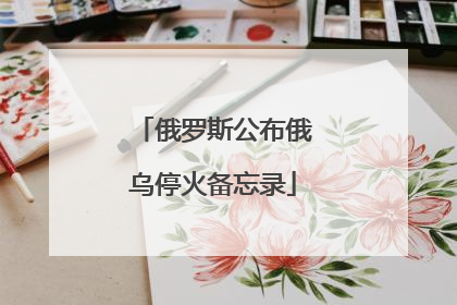 俄罗斯公布俄乌停火备忘录