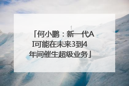 何小鹏：新一代AI可能在未来3到4年间催生超级业务