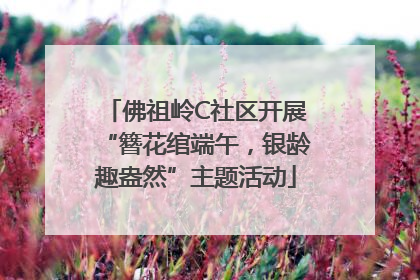 佛祖岭C社区开展“簪花绾端午，银龄趣盎然”主题活动