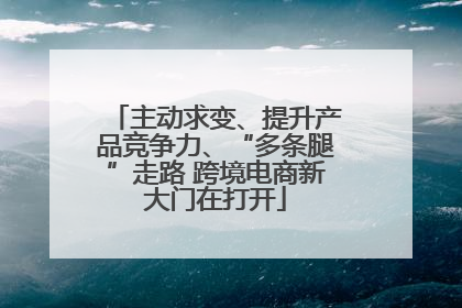 主动求变、提升产品竞争力、“多条腿”走路 跨境电商新大门在打开