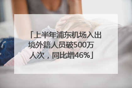 上半年浦东机场入出境外籍人员破500万人次，同比增46%