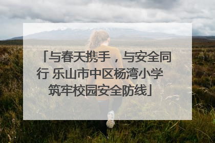 与春天携手，与安全同行 乐山市中区杨湾小学筑牢校园安全防线