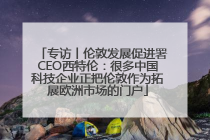 专访丨伦敦发展促进署CEO西特伦：很多中国科技企业正把伦敦作为拓展欧洲市场的门户