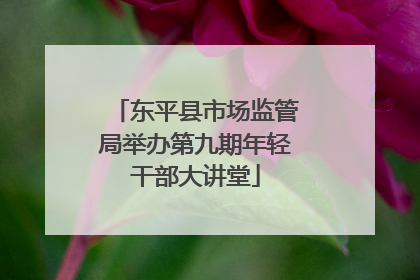 东平县市场监管局举办第九期年轻干部大讲堂