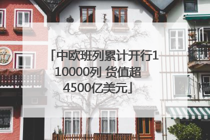 中欧班列累计开行110000列 货值超4500亿美元