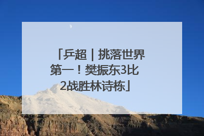 乒超｜挑落世界第一！樊振东3比2战胜林诗栋