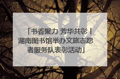 书香聚力 芳华共彰丨湖南图书馆举办文旅志愿者服务队表彰活动