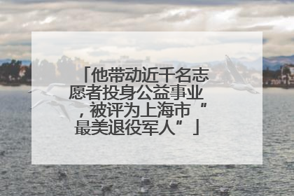 他带动近千名志愿者投身公益事业，被评为上海市“最美退役军人”
