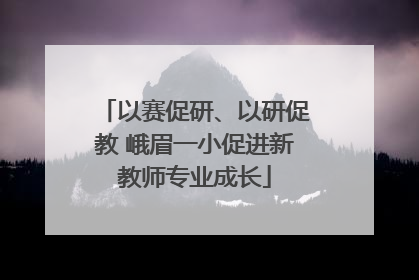 以赛促研、以研促教 峨眉一小促进新教师专业成长