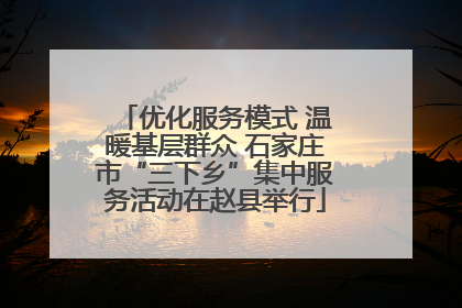 优化服务模式 温暖基层群众 石家庄市“三下乡”集中服务活动在赵县举行