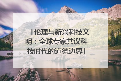 伦理与新兴科技文明：全球专家共议科技时代的道德边界