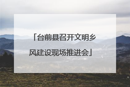 台前县召开文明乡风建设现场推进会