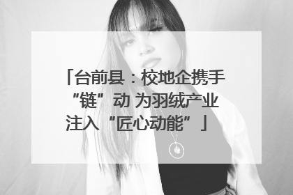 台前县：校地企携手“链”动 为羽绒产业注入“匠心动能”