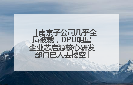 南京子公司几乎全员被裁，DPU明星企业芯启源核心研发部门已人去楼空