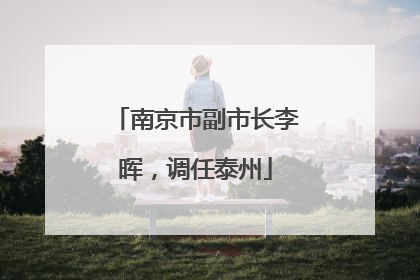 南京市副市长李晖，调任泰州