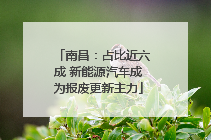 南昌：占比近六成 新能源汽车成为报废更新主力