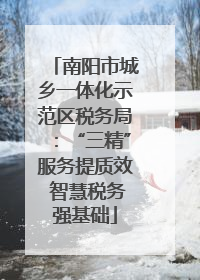 南阳市城乡一体化示范区税务局：“三精”服务提质效 智慧税务强基础