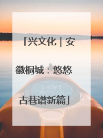 兴文化｜安徽桐城：悠悠古巷谱新篇