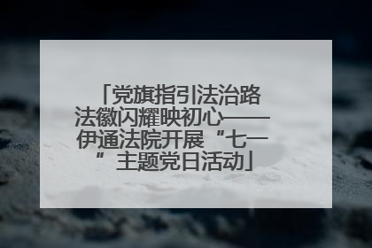 党旗指引法治路 法徽闪耀映初心——伊通法院开展“七一”主题党日活动