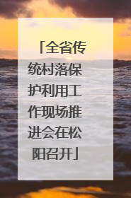全省传统村落保护利用工作现场推进会在松阳召开