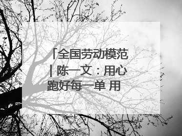 全国劳动模范｜陈一文：用心跑好每一单 用爱回馈这座城