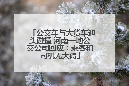 公交车与大货车迎头碰撞 河南一地公交公司回应：乘客和司机无大碍