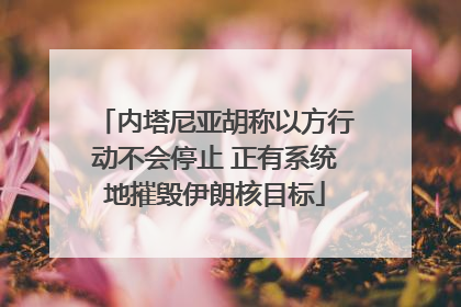 内塔尼亚胡称以方行动不会停止 正有系统地摧毁伊朗核目标
