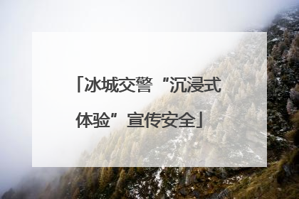 冰城交警“沉浸式体验”宣传安全