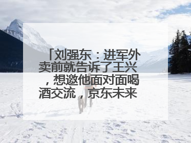 刘强东：进军外卖前就告诉了王兴，想邀他面对面喝酒交流，京东未来会打造一种与美团不同的商业模式